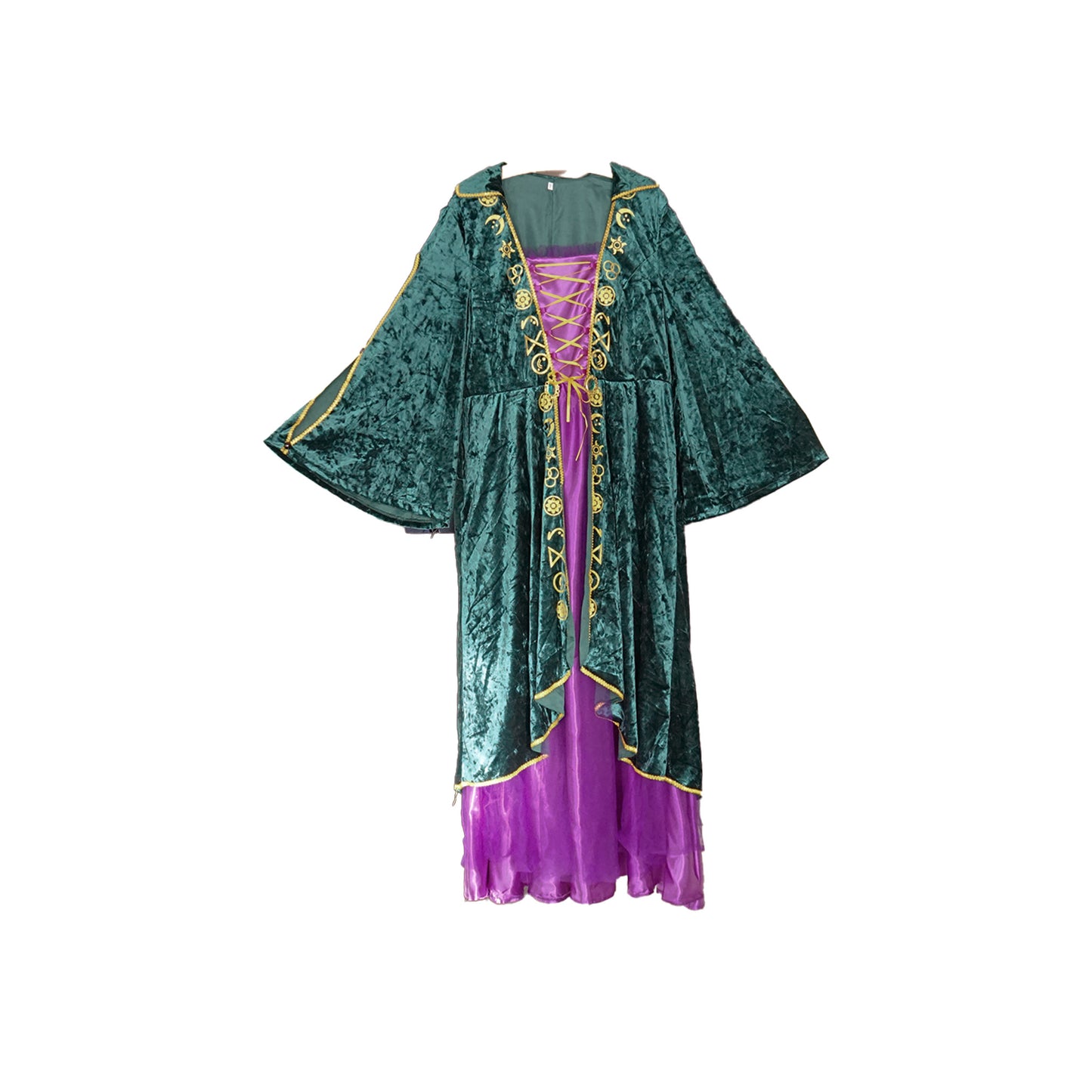 Damen Winifred Sanderson Grünes Hexen-Cosplay-Kostüm