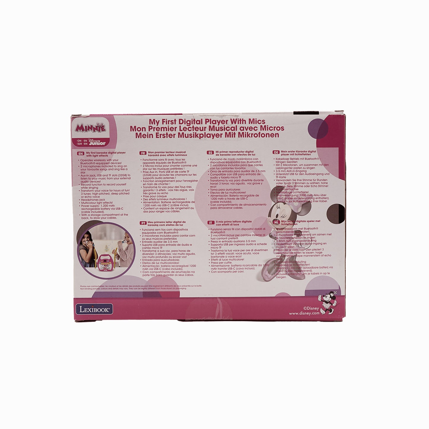 Disney Minnie - Tragbares Karaoke-Musikwiedergabegerät