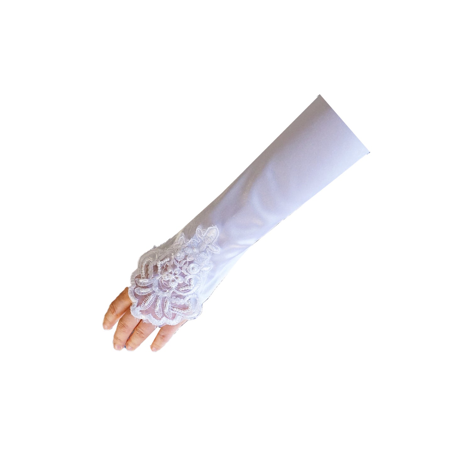 Fingerlose Damen Handschuhe Satin