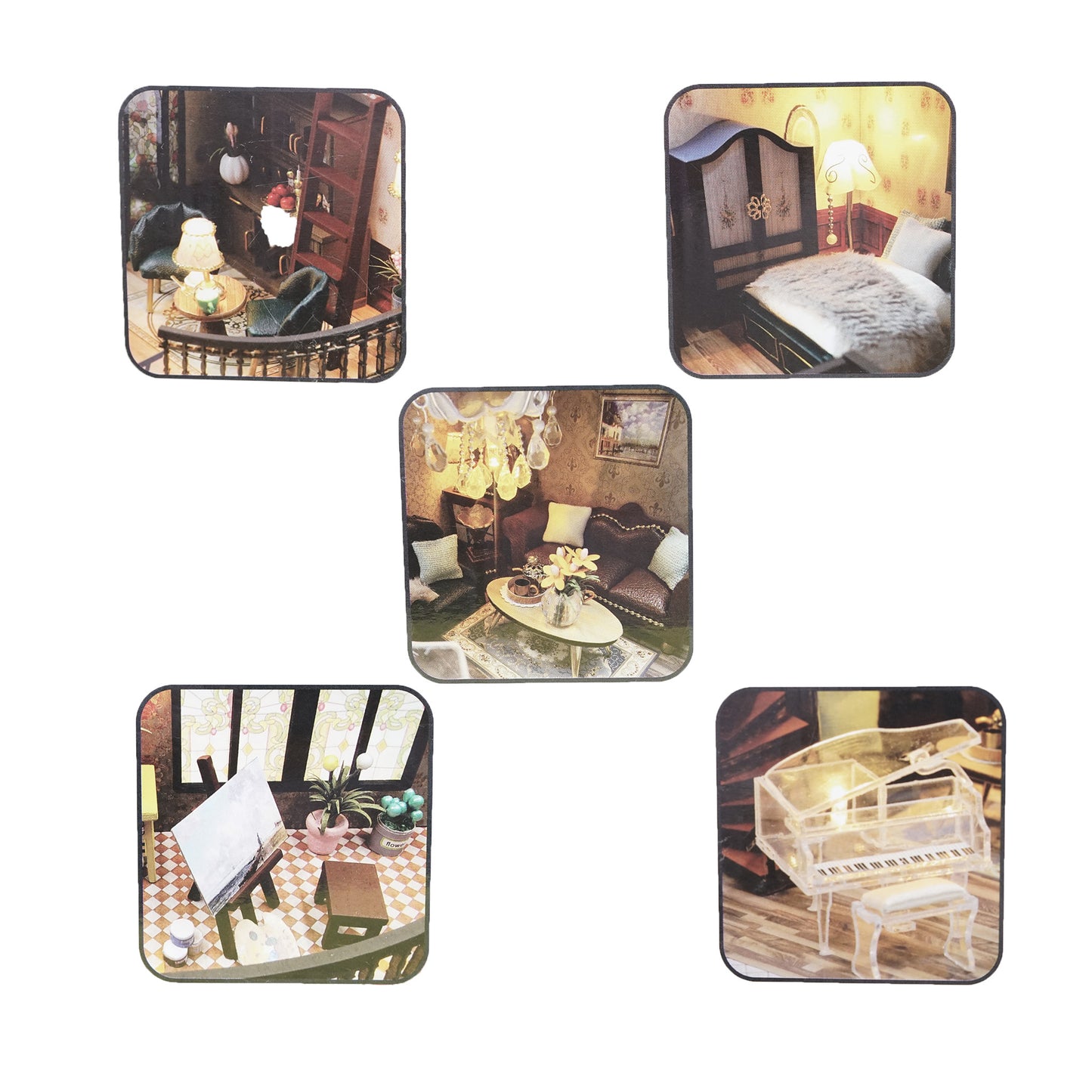 Detailansicht Möbel und Dekoration im Cuteefun Miniaturhaus