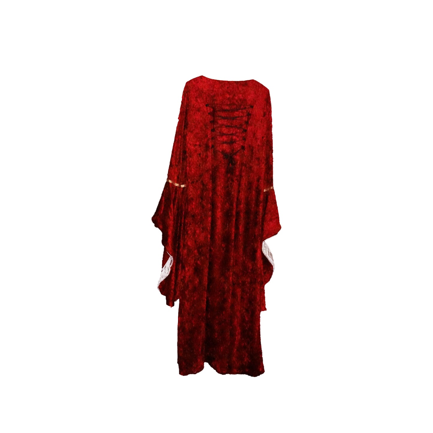 Mittelalterkleid, rot-cremefarben