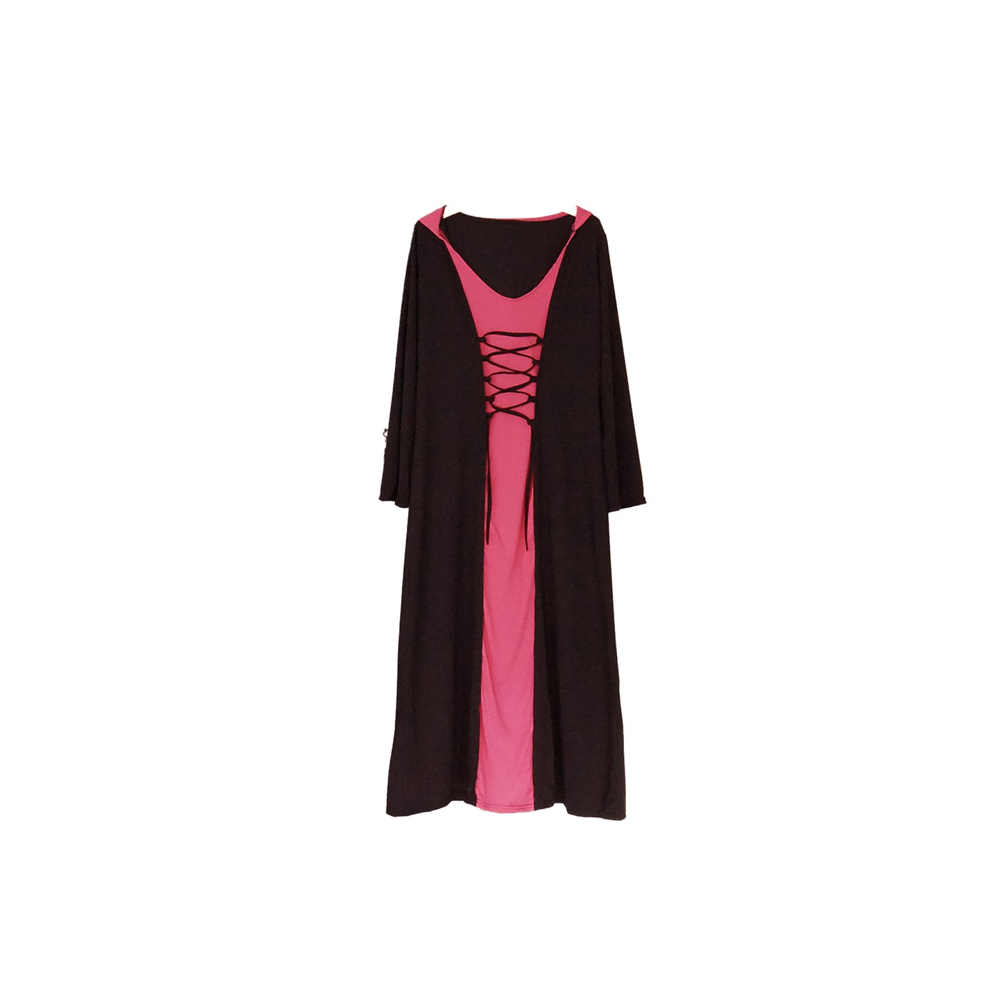 Mittelalterkleid, schwarz-rosa