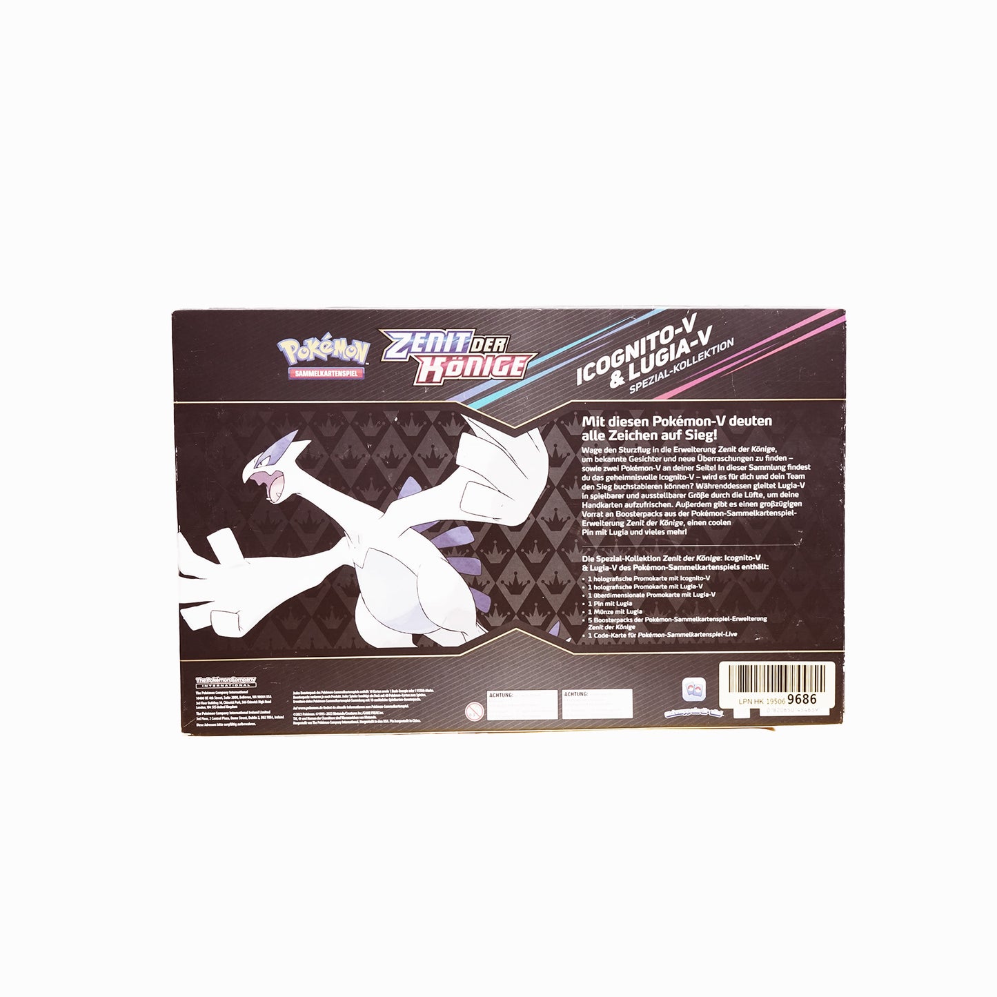 Pokémon-Sammelkartenspiel Spezial-Kollektion Zenit der Könige Icognito-V & Lugia-V
