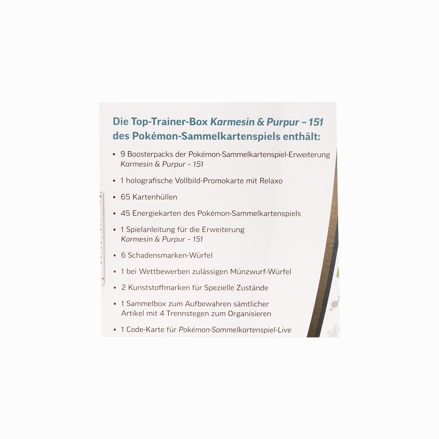 Pokémon Karmesin & Purpur 151 - Top Trainer Box