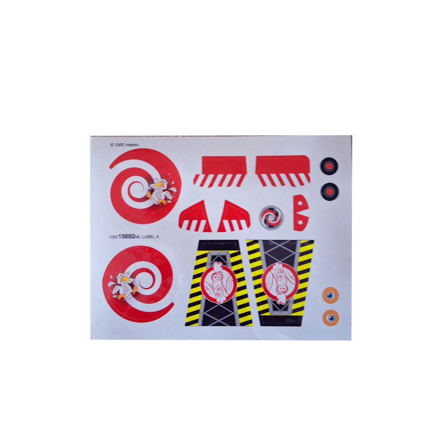 Ersatzteil für Hasbro Looping Louie - Stickerbogen, klein