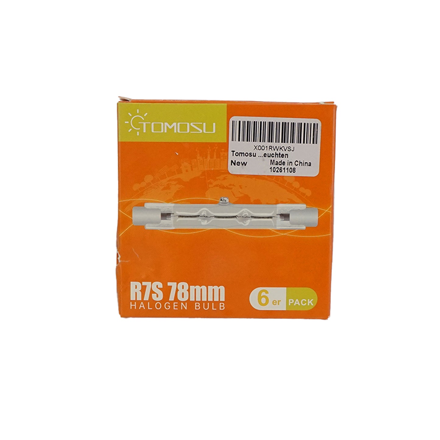 Tomosu 5 Stück R7s Halogenstab 78mm