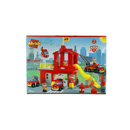 Abrick 3026 Große Feuerwache mit Feuerwehrfahrzeugen