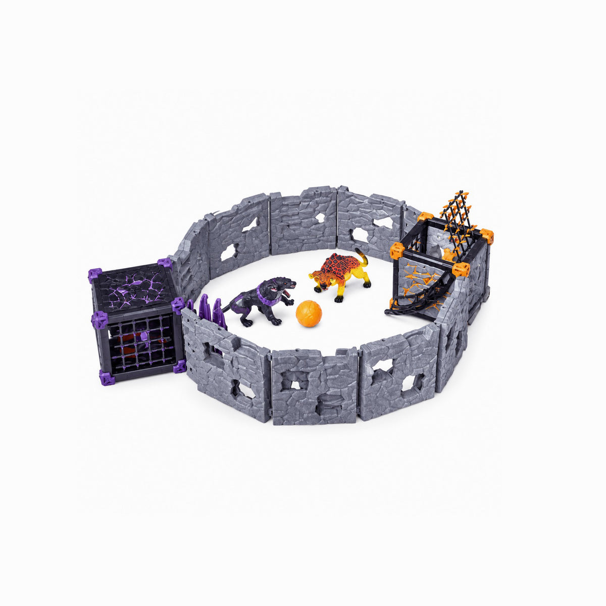 Eldrador Creatures Battle Cave Arena mit Spielfiguren
