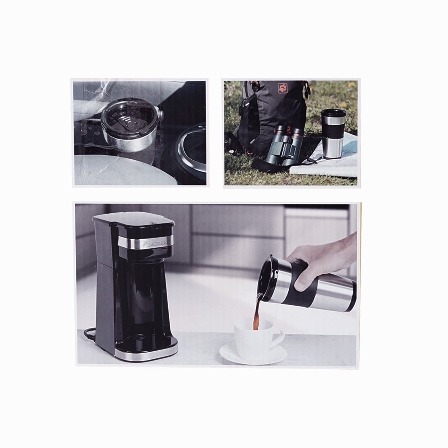 Bestron Kaffeemaschine mit Isolierbecher To-Go