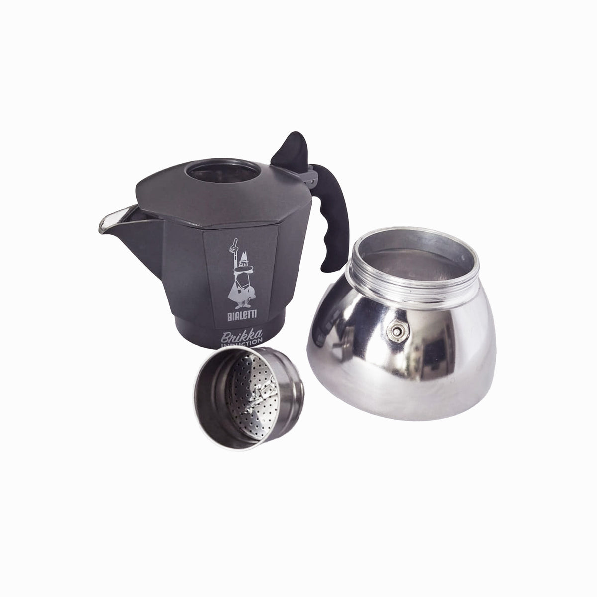 Detail der Bialetti Brikka Induktionskaffeemaschine