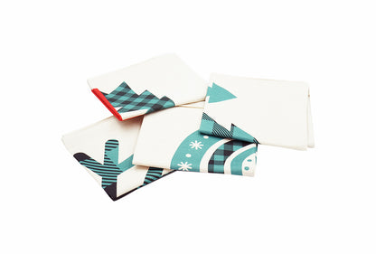 weihnachtliche Sofakissenbezüge Leinen 4er Set