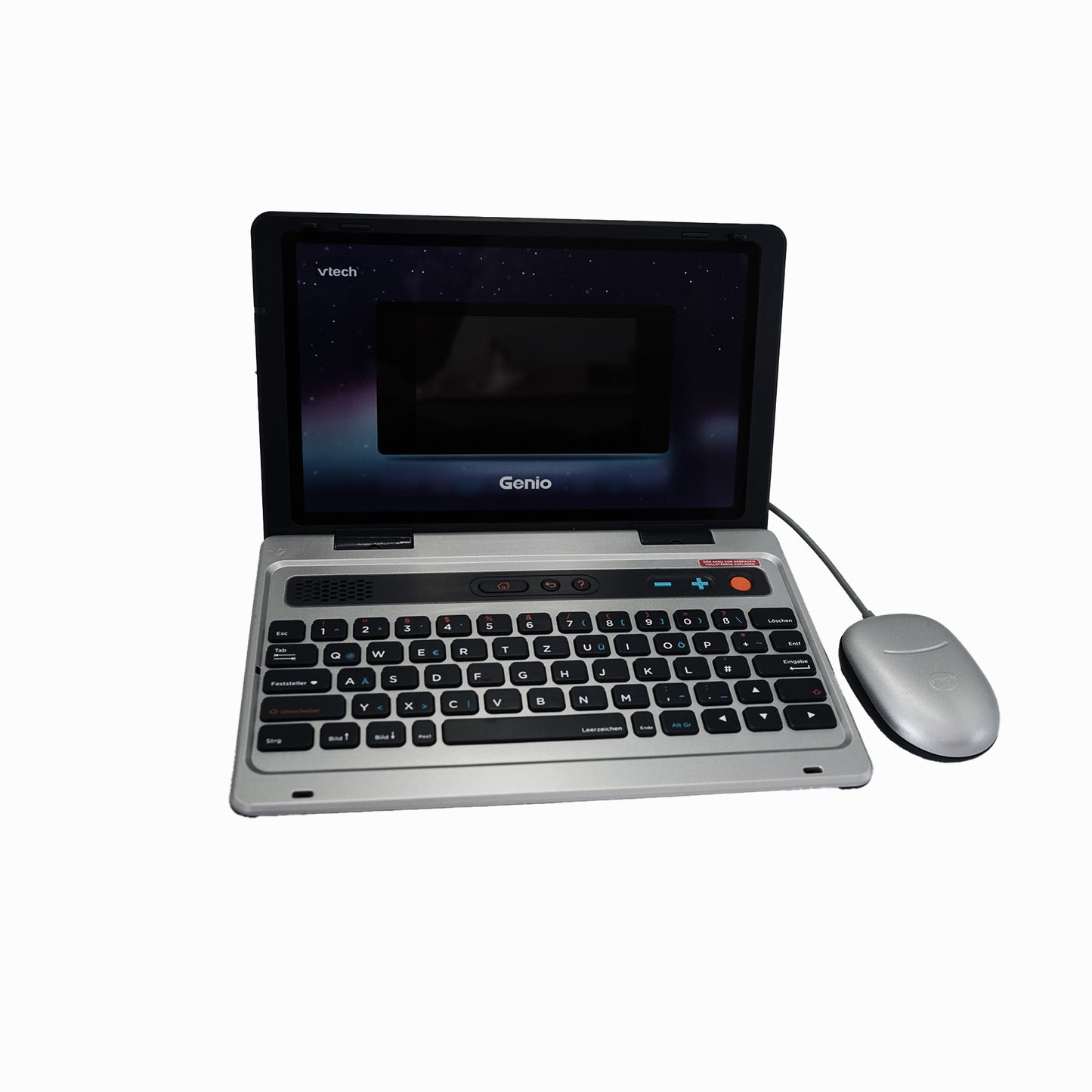 VTech 80-541004 Genio Lernlaptop – Frontansicht mit Bildschirm und Tastatur