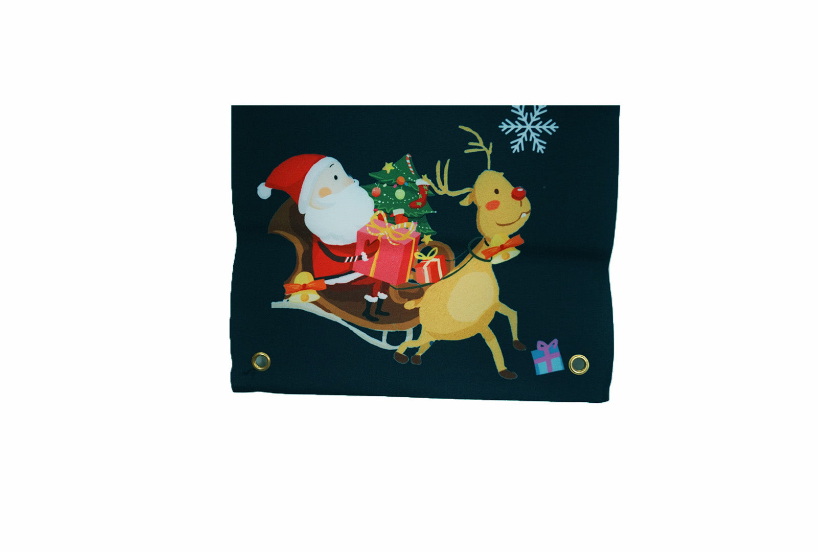 Weihnachtsbanner 2er Set schwarz festliche Türdeko