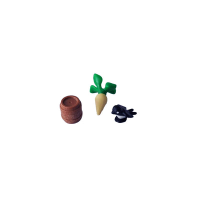 Ersatzteil für Playmobil Country 70887 Bauernhof mit Kleintieraufzucht - Fass, Rettich, Schwalbe
