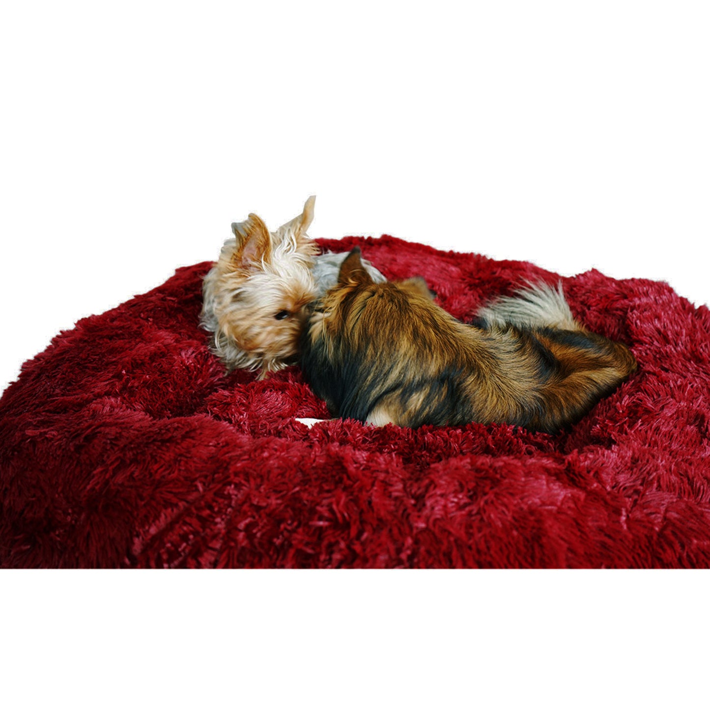 Flauschiges Hundebett, rot 