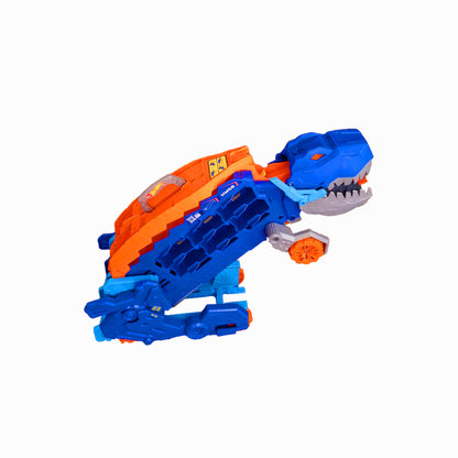 Hot Wheels Transporter verwandelt sich in T-Rex Spielset aus der Netflix Serie