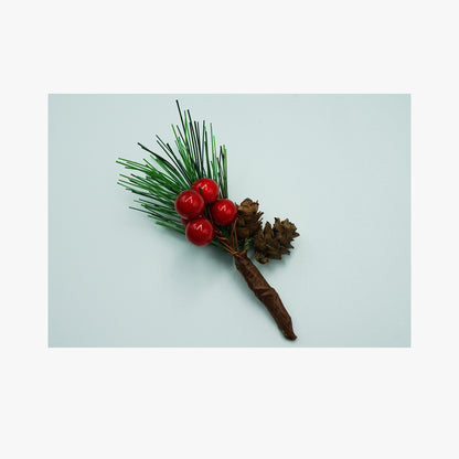 Kleine Kunstzweige für weihnachtliche Dekoration