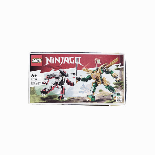 LEGO 71781 NINJAGO Lloyds Mech-Duell EVO mit zwei Mechs im Kampf