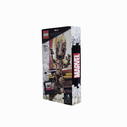 LEGO 76217 Marvel Ich bin Groot – bewegliche LEGO Figur von Baby Groot mit Kassettenspieler