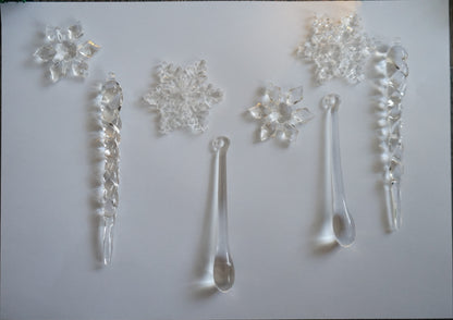 Acryl Eiszapfen Deko Weihnachten zum Aufhängen