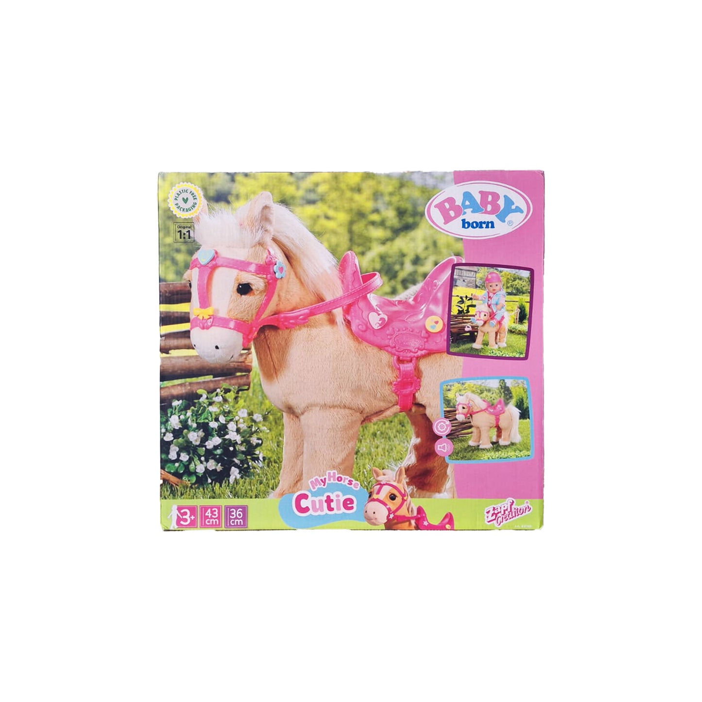 BABY born My Cute Horse mit bunten Pins zum Dekorieren von Sattel und Zaumzeug