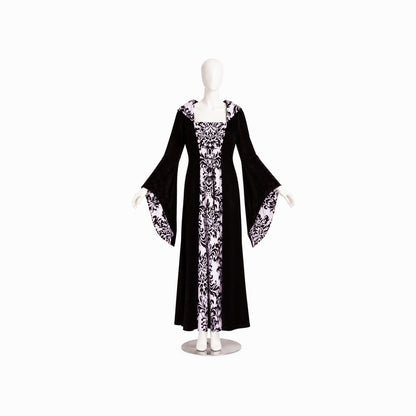 Mittelalterkleid Vintage schwarz-weiß