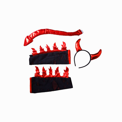 Accessoires zum roten Teufel Mädchen Kostüm