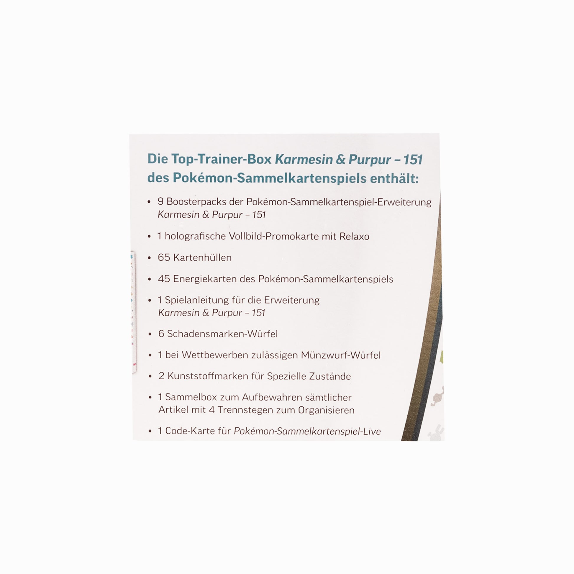 Pokémon Karmesin & Purpur 151 - Top Trainer Box