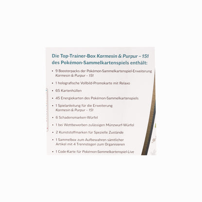 Pokémon Karmesin & Purpur 151 - Top Trainer Box