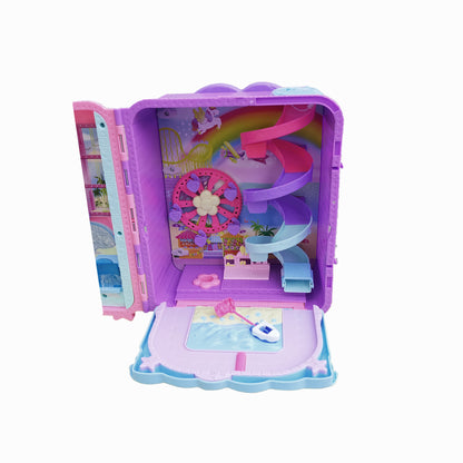 Polly Pocket Pollyville Urlaub im Rollkoffer geöffnetes Spielset