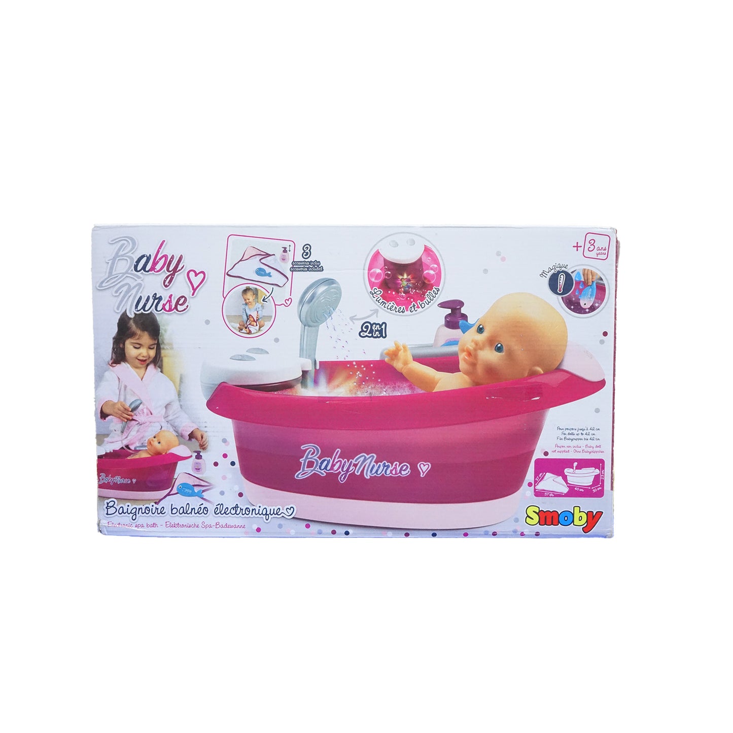 Smoby - Baby Nurse Elektronische Puppen-Badewanne
