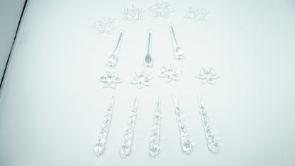 kristallklare Acrylzapfen Winterdeko