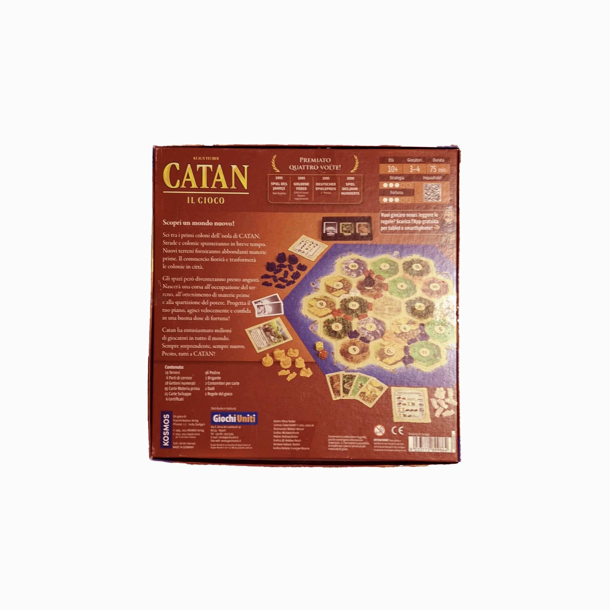 CATAN Rückseite Spielbox italienisch