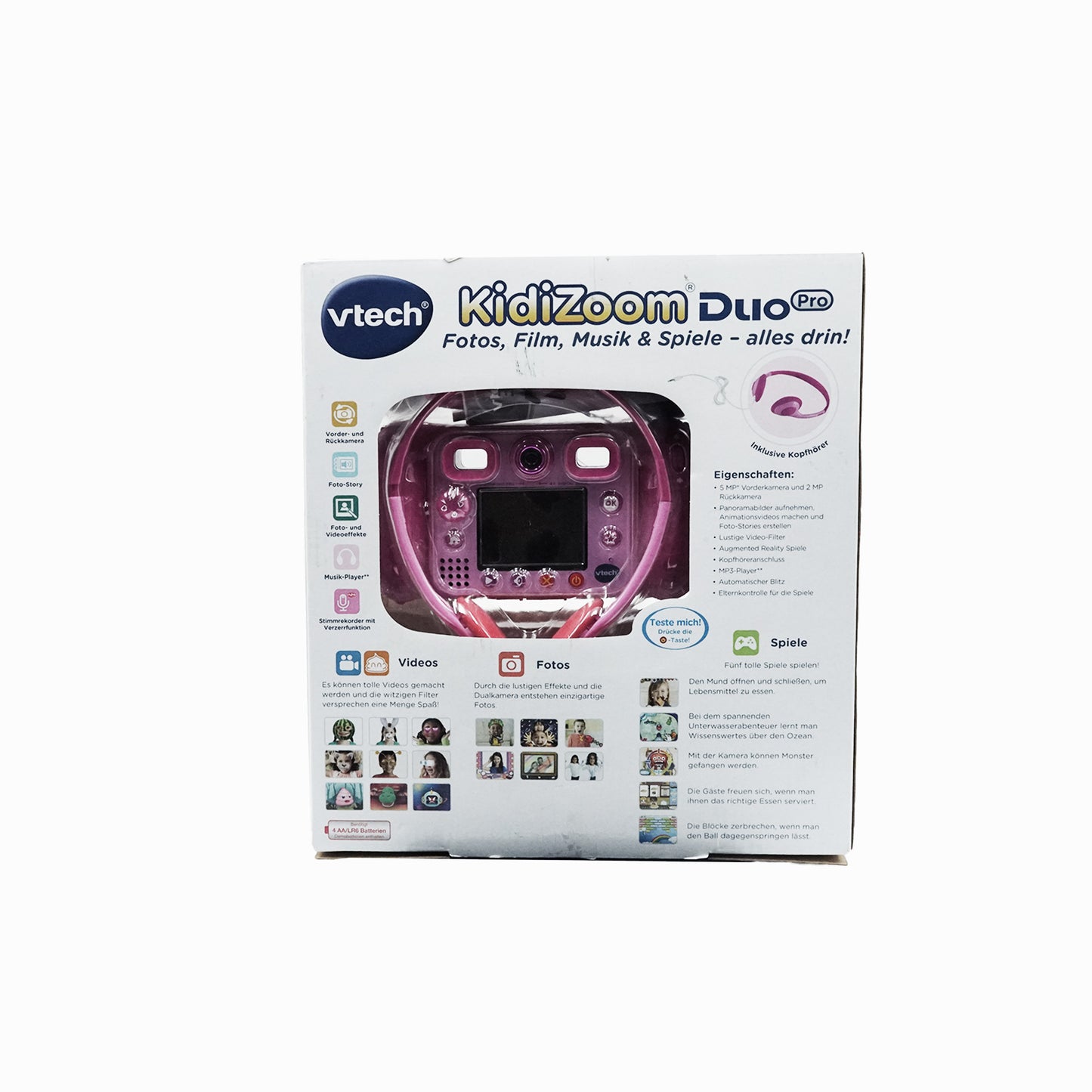 VTECH KidiZoom Duo Pro Kinderkamera, rosa