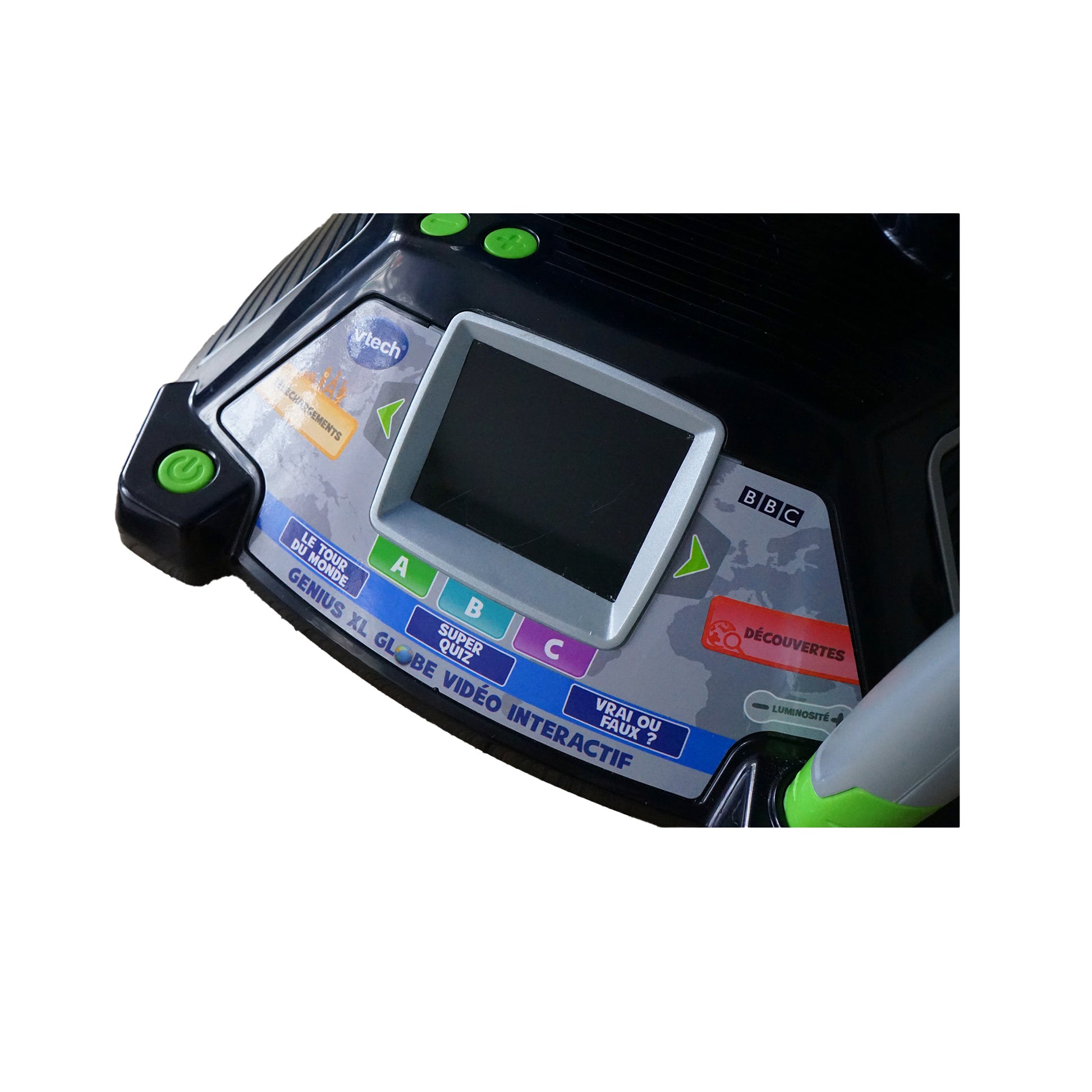 Detailansicht elektronisches Bedienfeld VTech Genius XL Globus