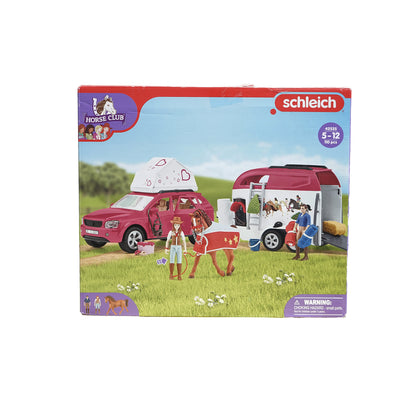 Schleich HORSE CLUB Auto und Pferdeanhänger 42535 mit Pferd und Figur
