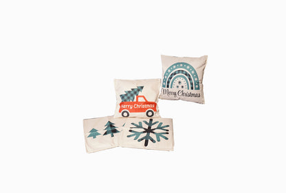 Cicano Kissenhüllen Weihnachten Leinen